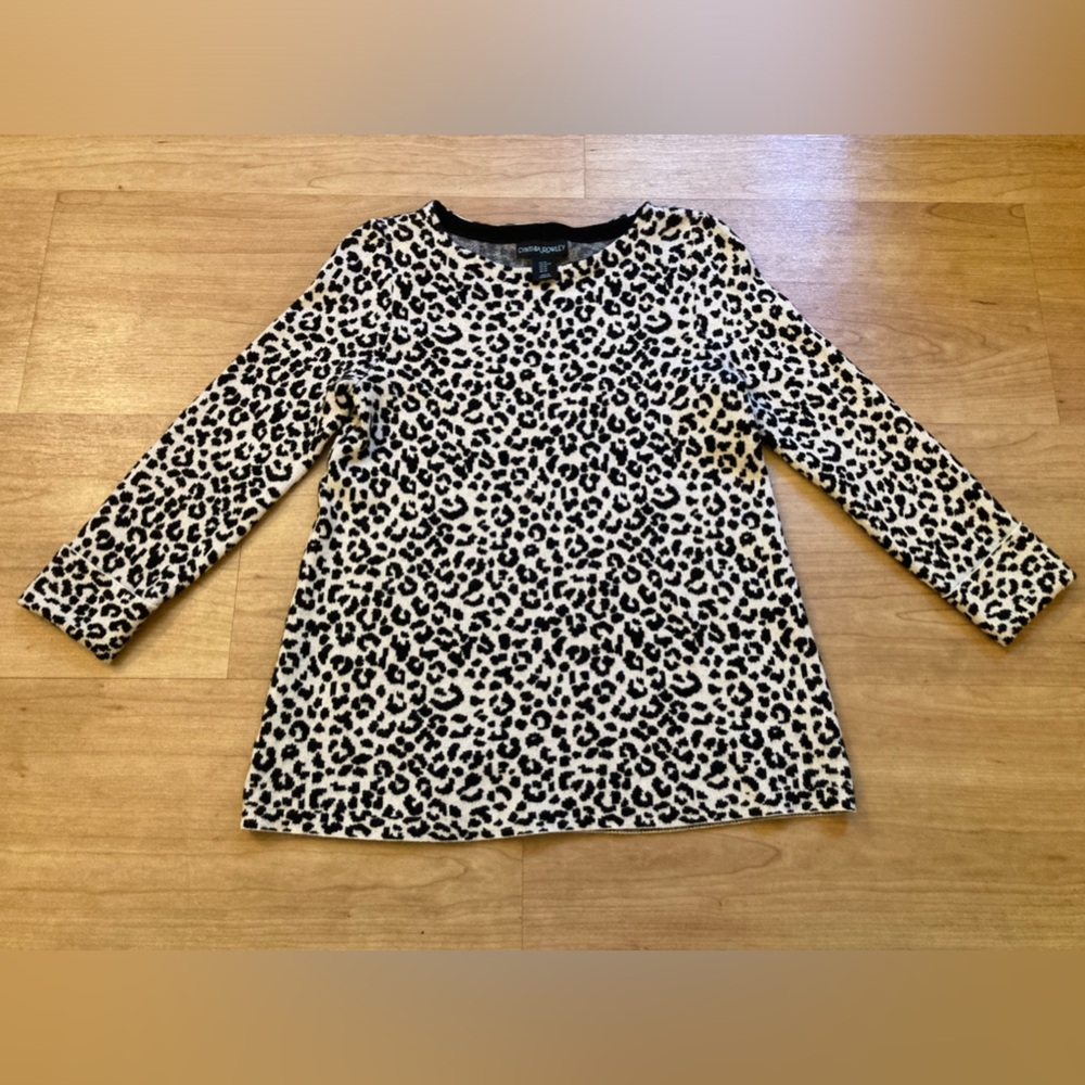 Animal Print Sweater | Cynthia Rowley XS